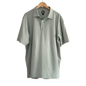 FootJoy Mens XL Golf‎ Polo Shirt Green Performance FJ Logo Athletic